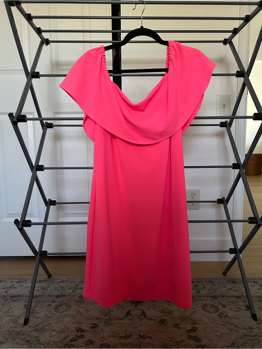 Charles Henry Women’s Off-Shoulder Dress in Hot Pink